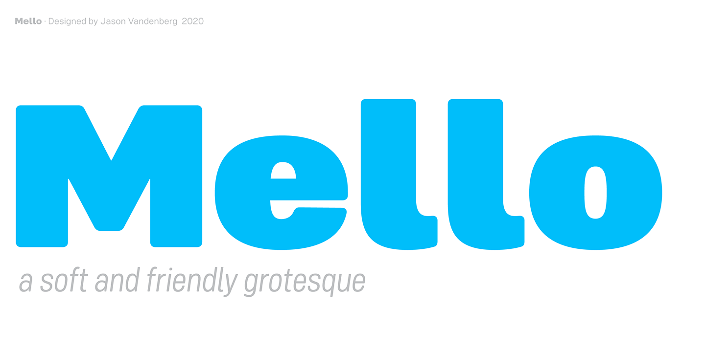 Ejemplo de fuente Mello Medium Italic